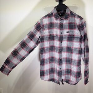 Obey BLK/grey/red small flannel